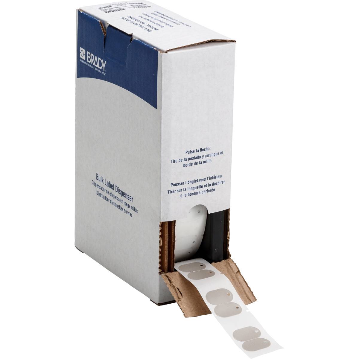 Etiketten aus PE (Polyethylen), 30,63 mm x 19,25 mm, grau, Brady BM7-111-145-GY-0