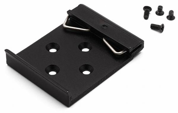 KKSB DIN-Schienenclip für 35mm Hutschiene, beschichtetes Aluminium, schwarz
