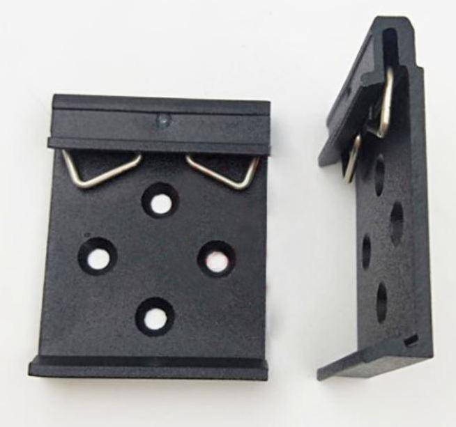 KKSB DIN-Schienenclip für 35mm Hutschiene, beschichtetes Aluminium, schwarz-1