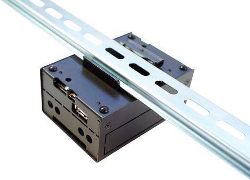 KKSB DIN-Schienenclip für 35mm Hutschiene, beschichtetes Aluminium, schwarz-2