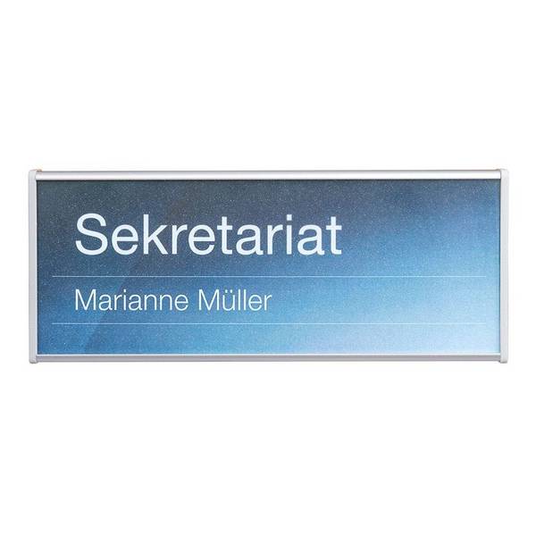 Türschild ALU-CLICK Aluminium, silber eloxiert, 150 x 62 mm