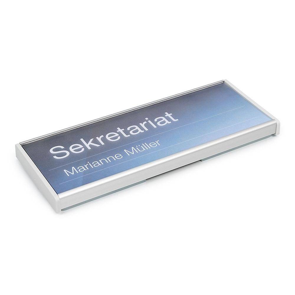 Türschild ALU-CLICK Aluminium, silber eloxiert, 150 x 62 mm-1