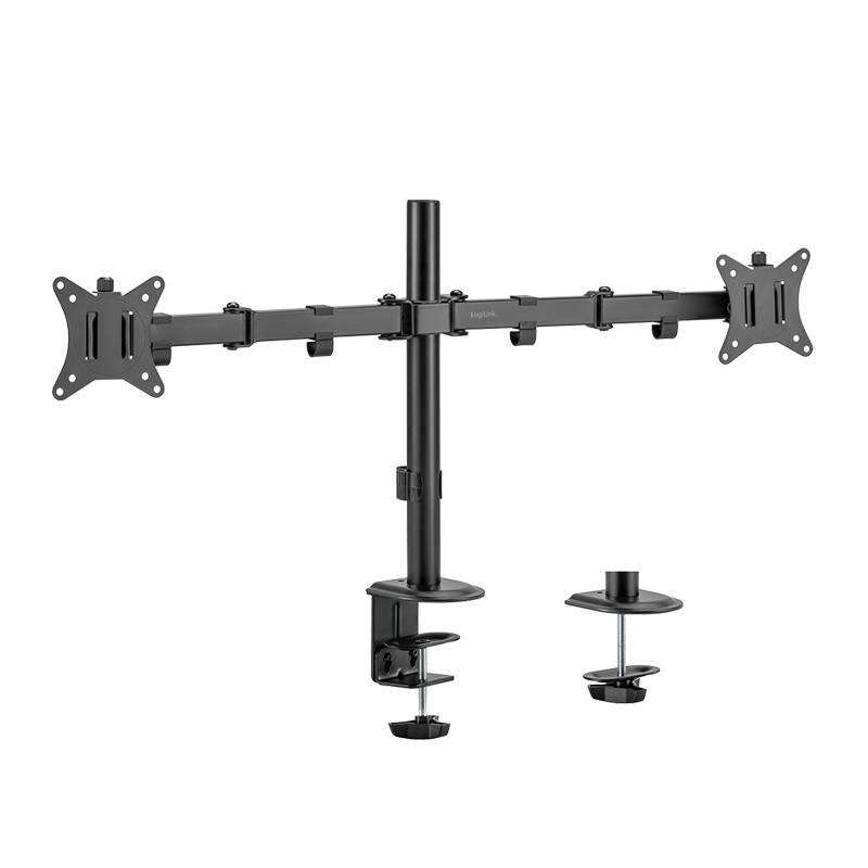LogiLink Befestigungskit (Tischmontage) - einstellbarer Doppelarm - für 2 Monitore - Armlänge: 376-0