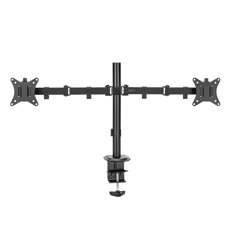 LogiLink Befestigungskit (Tischmontage) - einstellbarer Doppelarm - für 2 Monitore - Armlänge: 376-1