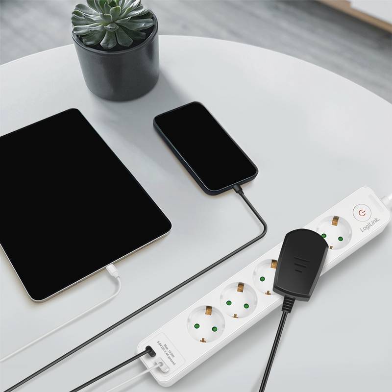 Steckdosenleiste 5x 5xCEE 7/3.1xUSB-A 1xUSB-C weiß-3