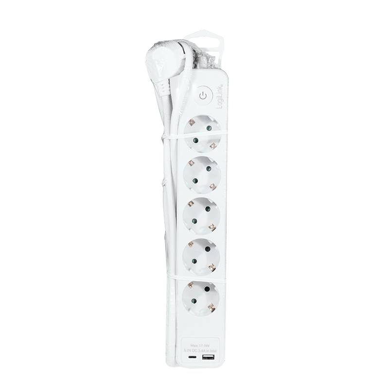 Steckdosenleiste 5x 5xCEE 7/3.1xUSB-A 1xUSB-C weiß-4