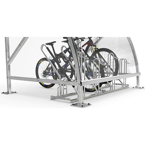 Fahrradüberdachung aus Polycarbonat BxT 16450 x 2100 mm silber. WSM Walter Solbach | Metallbau GmbH 79071649-3