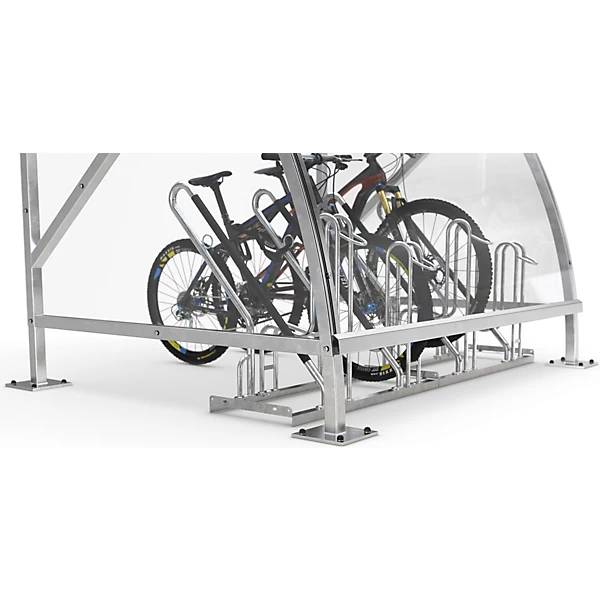 Fahrradüberdachung aus Polycarbonat BxT 2090 x 2100 mm silber. WSM Walter Solbach | Metallbau GmbH 79071249-2