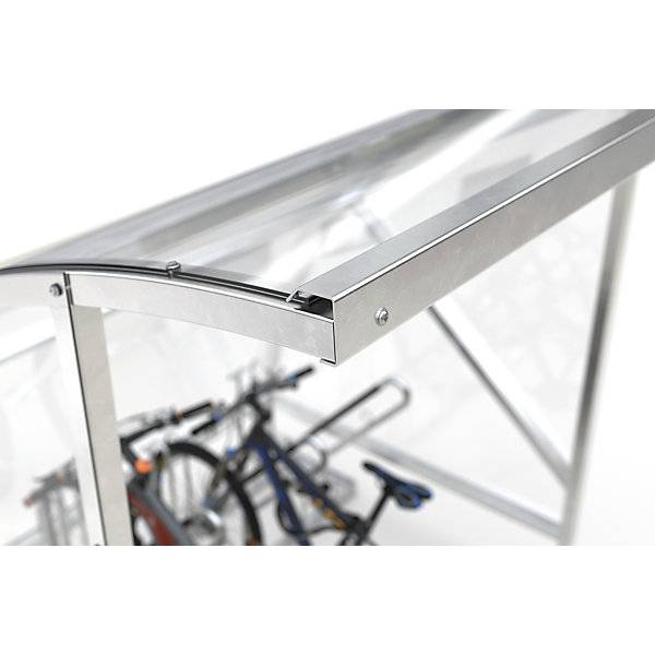 Fahrradüberdachung aus Polycarbonat BxT 2090 x 2100 mm silber. WSM Walter Solbach | Metallbau GmbH 79071249-3