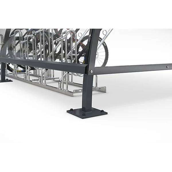 Fahrradüberdachung aus Polycarbonat BxT 20550 x 2100 mm anthrazitgrau RAL 7016. WSM Walter Solbach | Metallbau-4