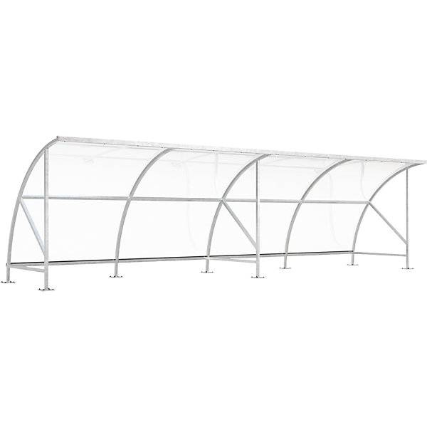 Fahrradüberdachung aus Polycarbonat BxT 8250 x 2100 mm silber. WSM Walter Solbach | Metallbau GmbH 79071449