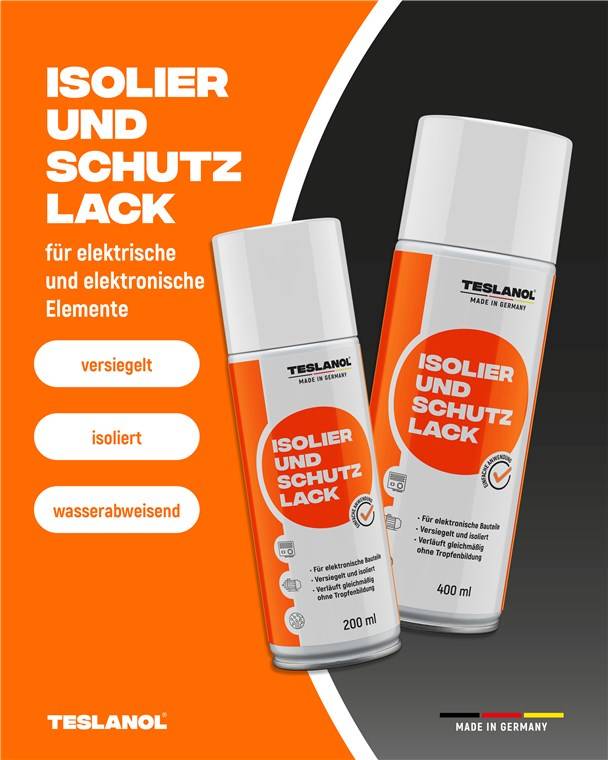 Teslanol 26027 Isolierspray & Schutzlack Spray für elektronische Bauteile Versiegelung & Isolierung Lackspray 200 ml-1