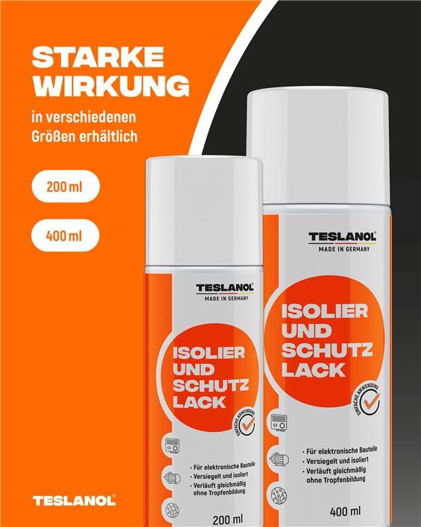 Teslanol 26027 Isolierspray & Schutzlack Spray für elektronische Bauteile Versiegelung & Isolierung Lackspray 200 ml-2