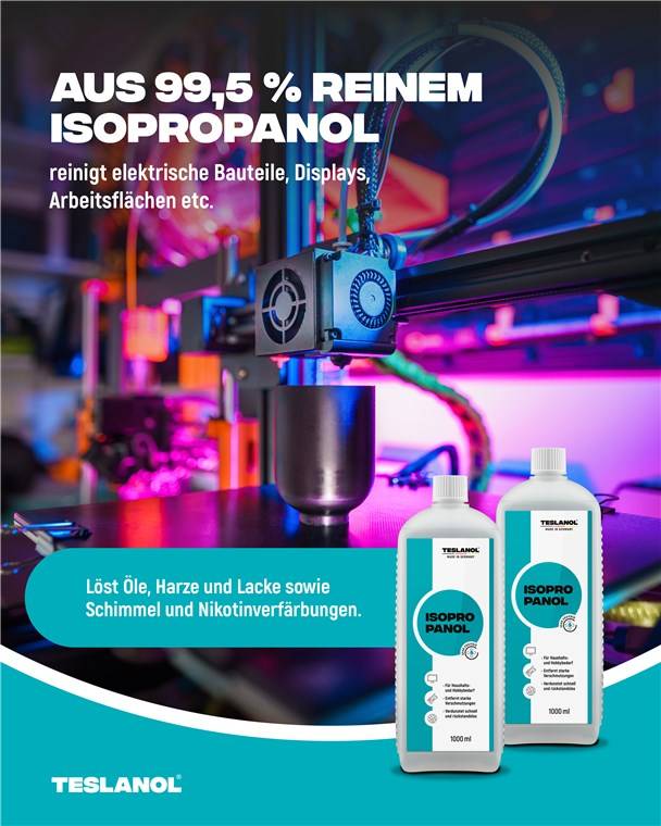 Teslanol 26045 Isopropanol 99,5 % Alkohol Reiniger zum Entfetten und Reinigen von Oberflächen Desinfektionsmittel 1l-4