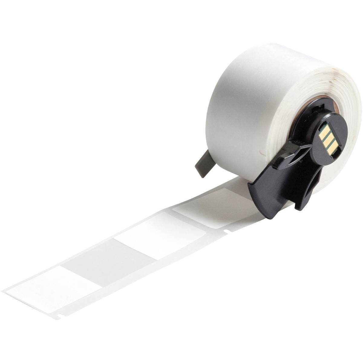Brady, M6-64-427, Fähnchen, Vinyl, selbstlaminierend, Weiß/Transparent, matt, 25.40 x 28.58(85.73) mm, mit 2-0