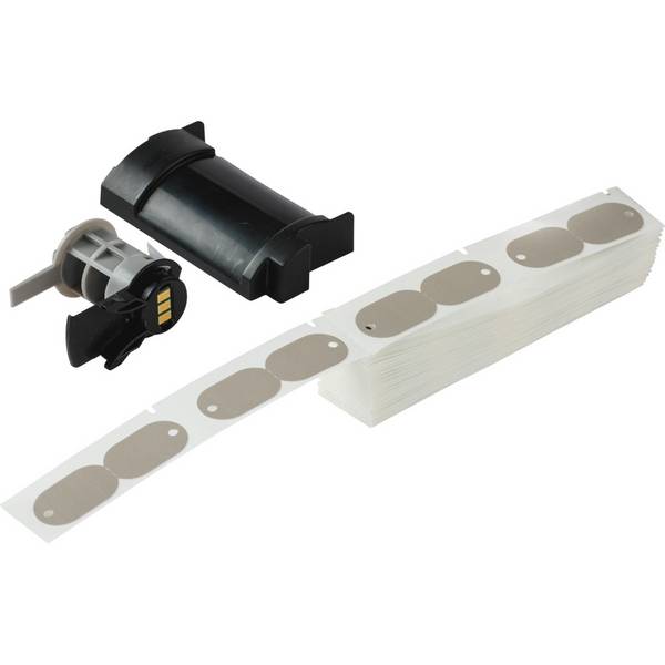 Brady, M6-144-145FR-GY, Polyethylen-Anhänger, grau, 19,30 x 30,63 mm, flammhemmend, nicht klebend (100