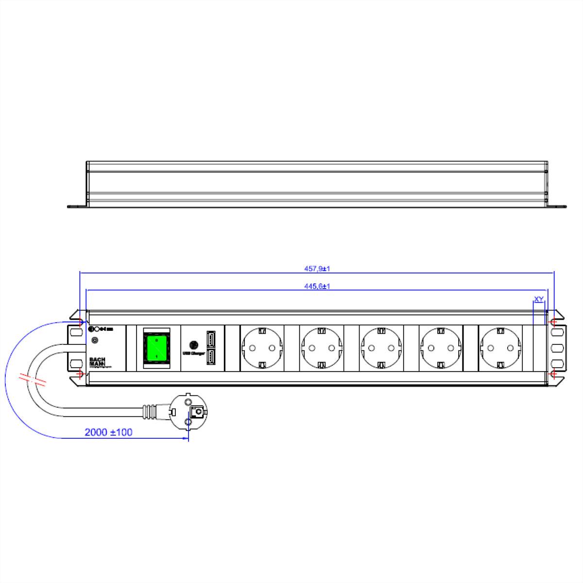 Bachmann 300.030 300.030 Steckdosen-Modul mit Schalter-4