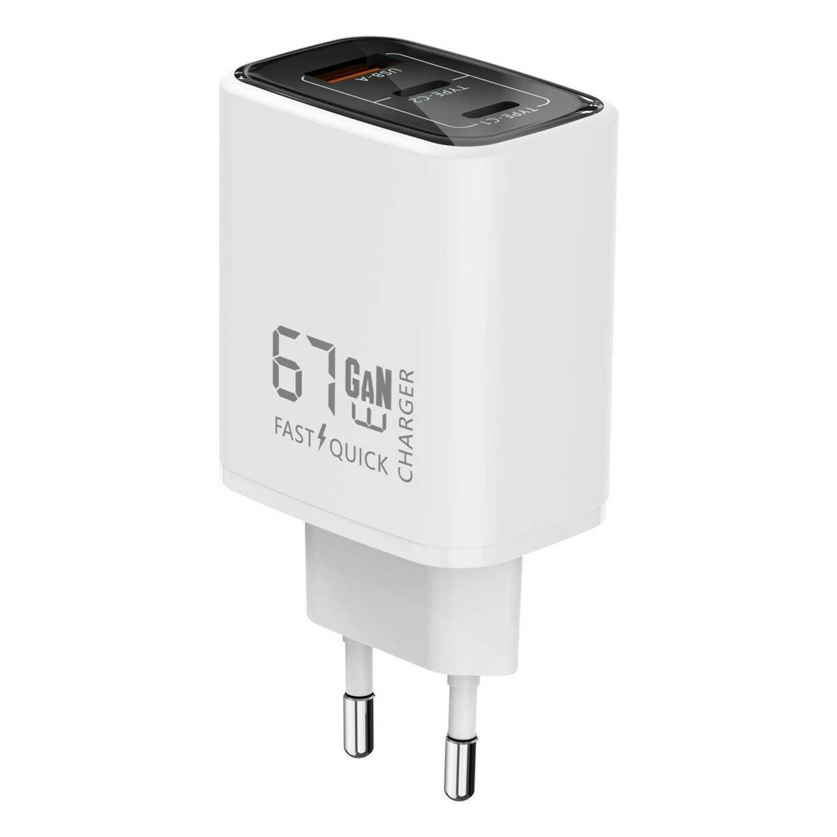 GaN 67W PDW Schnellladegerät Weiß-0