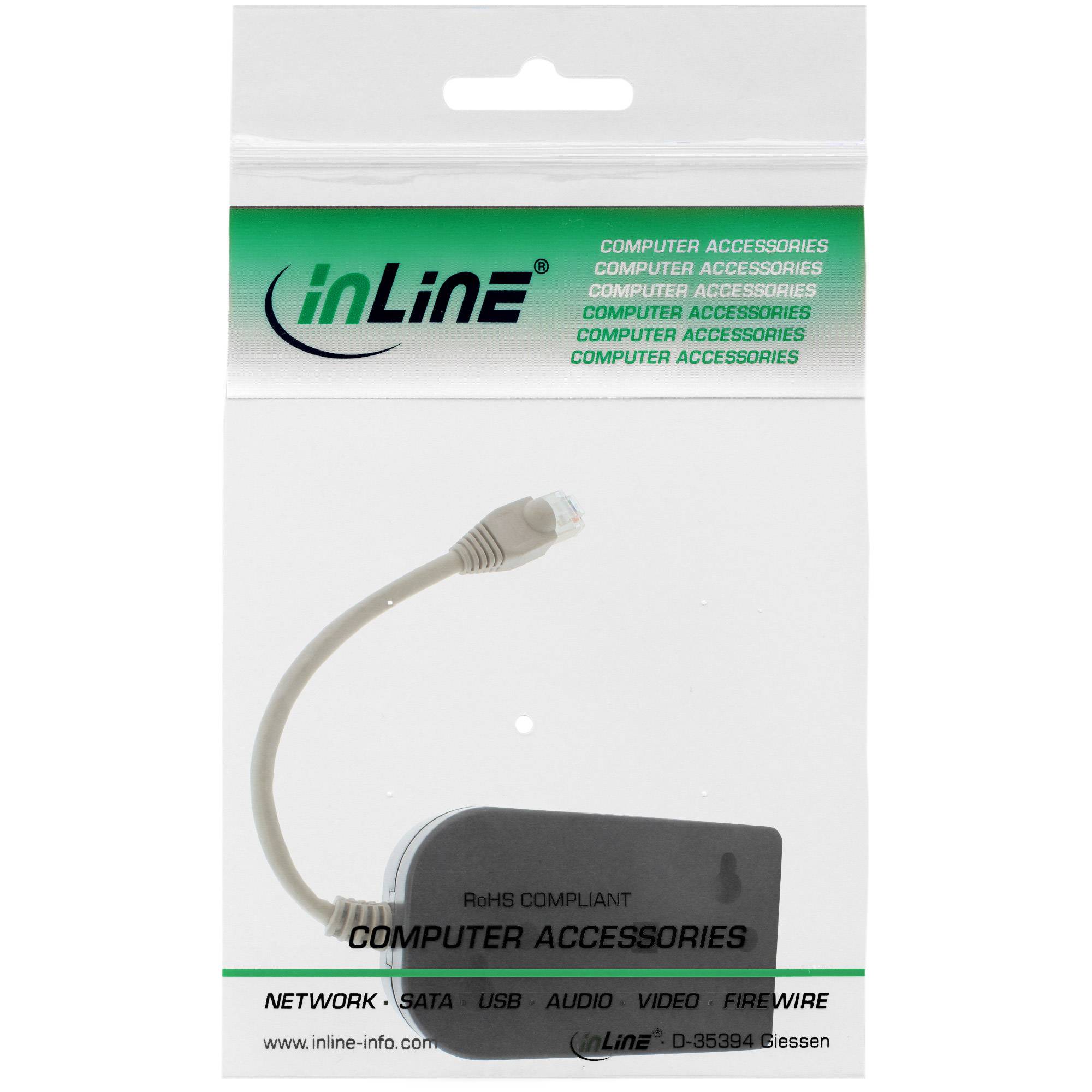 InLine® ISDN Verteiler, 8x RJ45 Buchse, 15cm Kabel, mit Endwiderständen-1