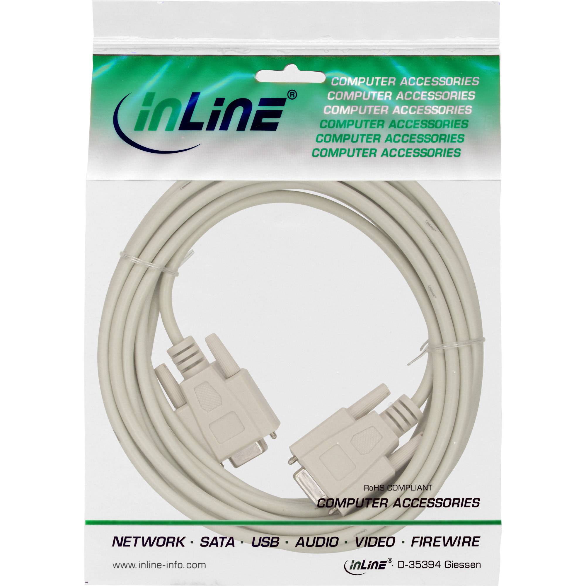 InLine® Nullmodemkabel, 9pol Buchse / Buchse, vergossen, 10m-2
