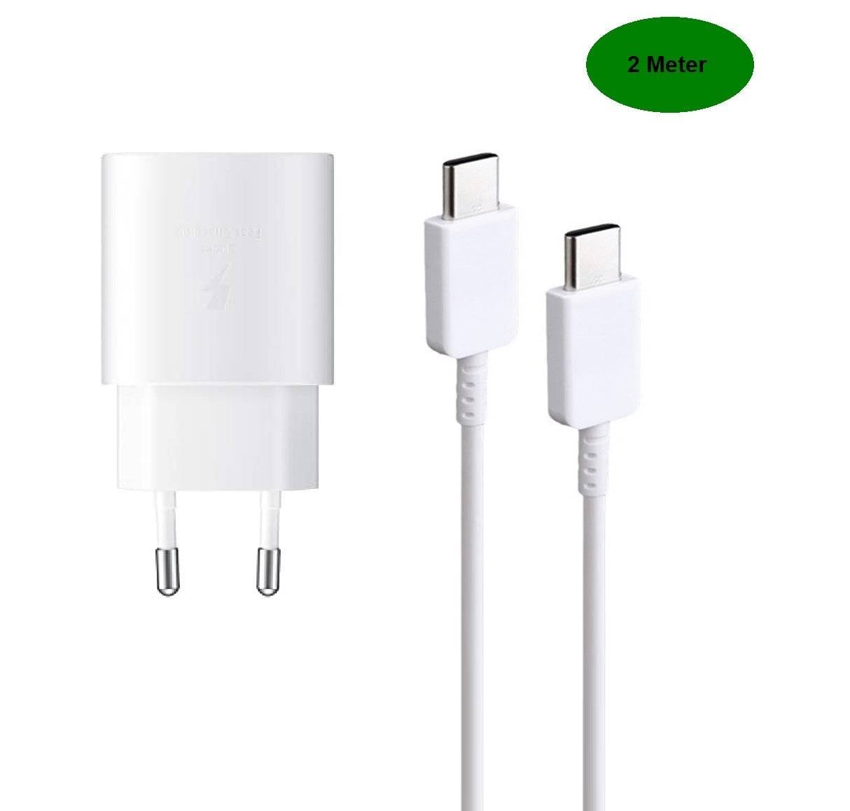 25W USB-C Ladegerät Weiß mit USB-C Kabel 2m – Schnelllade-Set-0