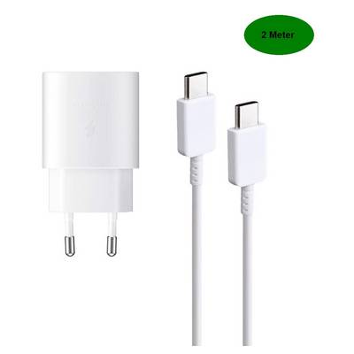 25W USB-C Ladegerät Weiß mit USB-C Kabel 2m – Schnelllade-Set-0