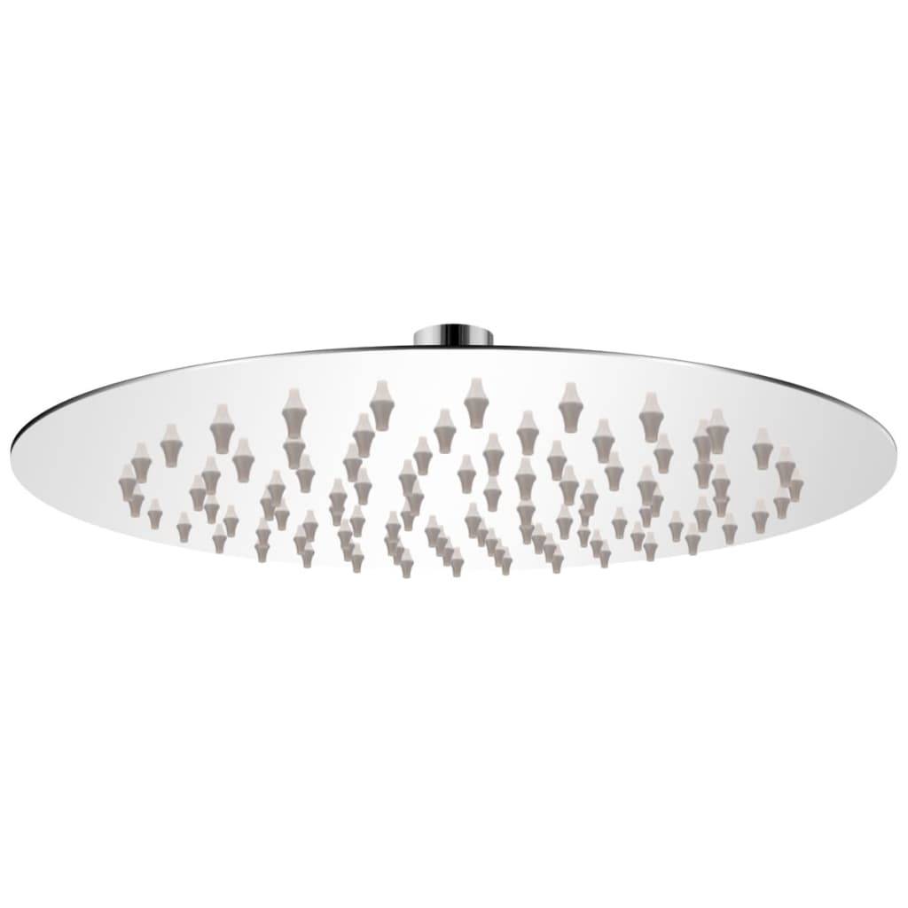 vidaXL Regenbrause Edelstahl 20 cm Rund-0