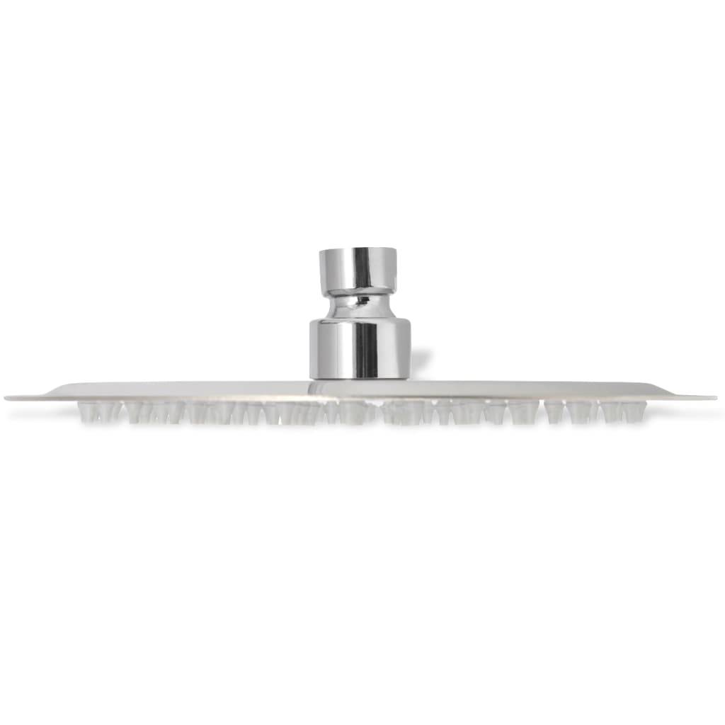 vidaXL Regenbrause Edelstahl 20 cm Rund-4