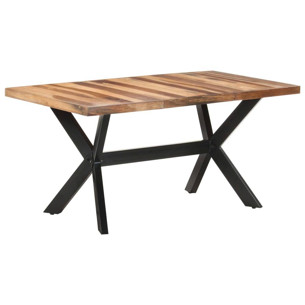 vidaXL Esstisch 160x80x75 cm Massivholz Honigfarben-0