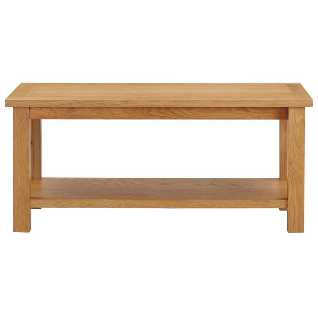 vidaXL Couchtisch 90 x 45 x 40 cm Eiche Massivholz-2