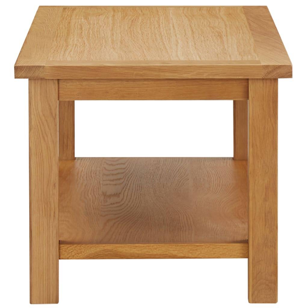 vidaXL Couchtisch 90 x 45 x 40 cm Eiche Massivholz-3