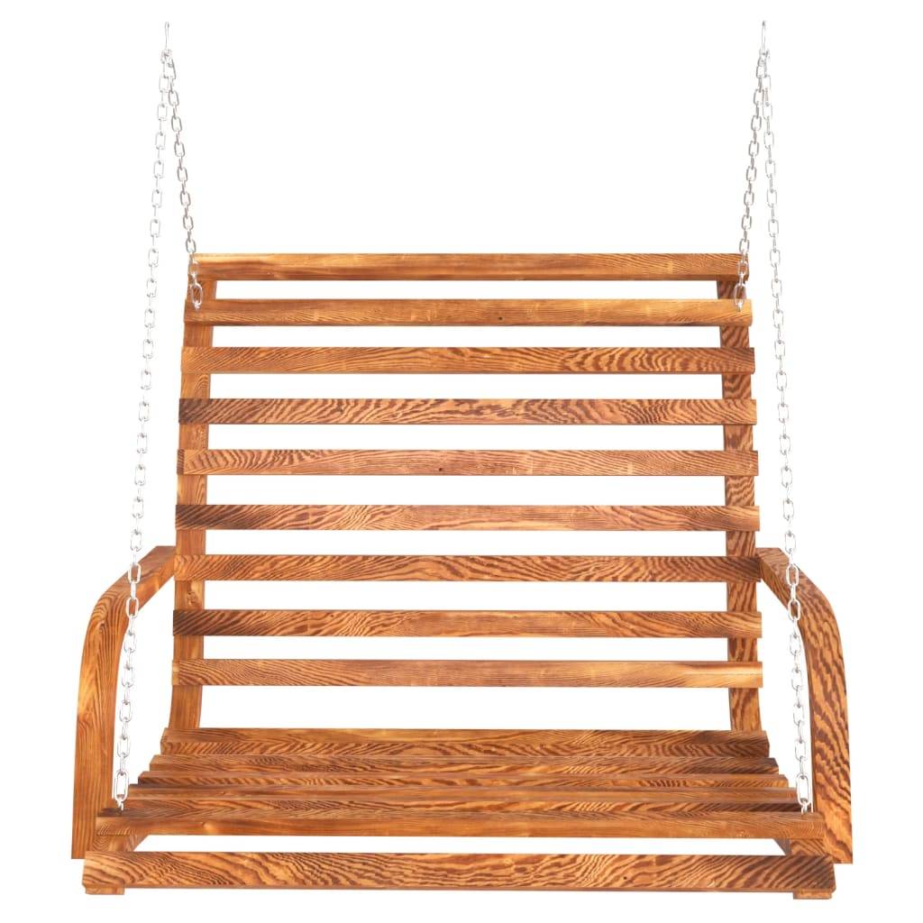 vidaXL Schaukelbank Bugholz Massiv mit Teak-Finish 126x63x92 cm-3