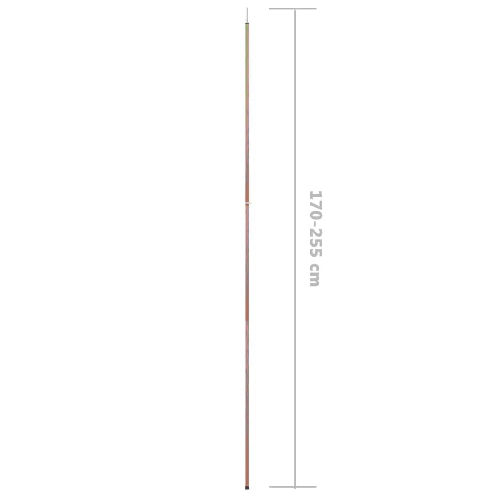 vidaXL Teleskop-Zeltstange mit 170-255 cm Länge Verzinkter Stahl-4