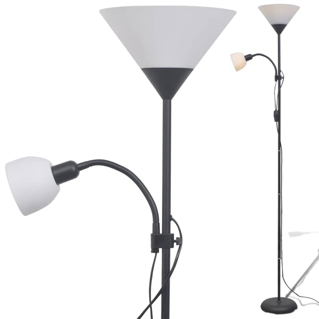 vidaXL Stehlampe Schwarz-2
