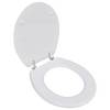 vidaXL Toilettensitz MDF Deckel Schlichtes Design Weiß