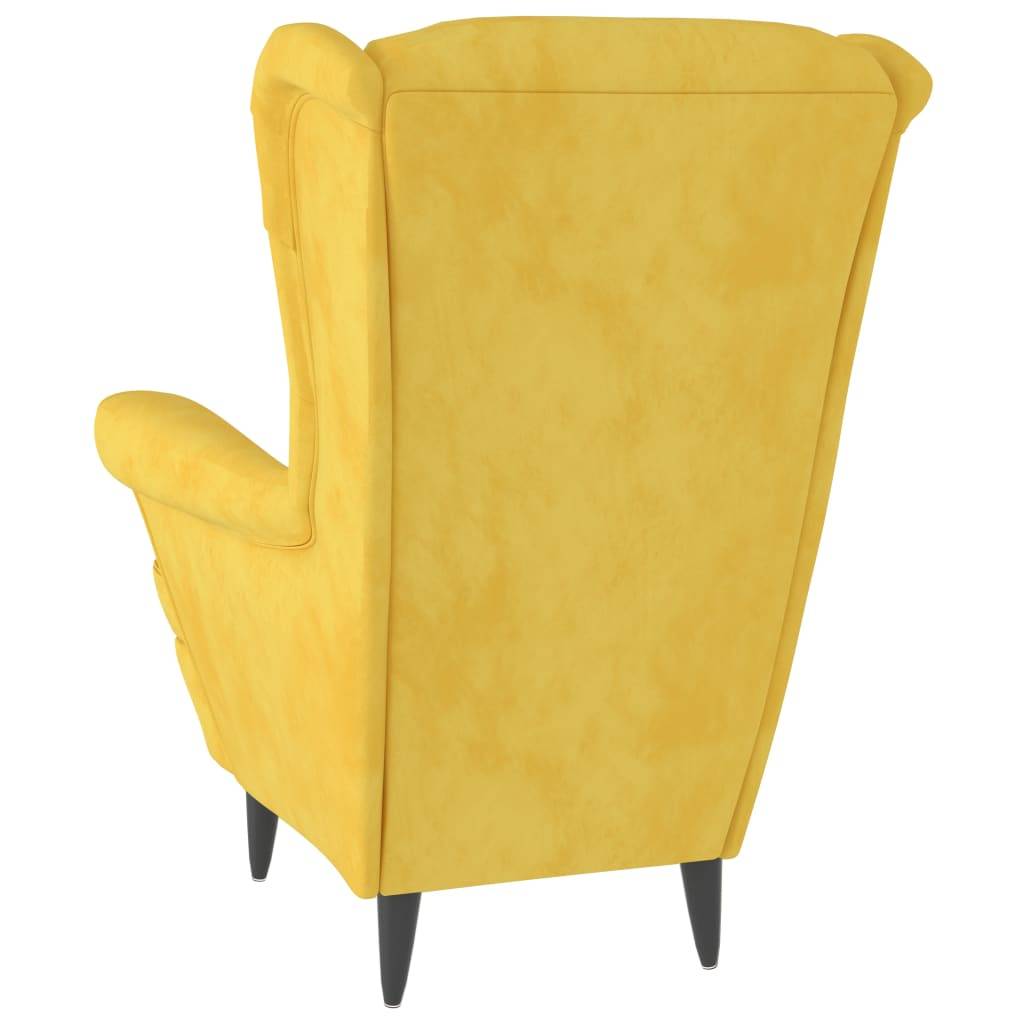 Sessel Senfgelb Samt-4
