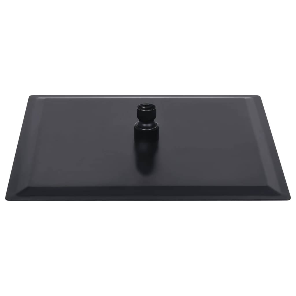 vidaXL Regenbrause Edelstahl 30x30 cm Quadrat Schwarz-2