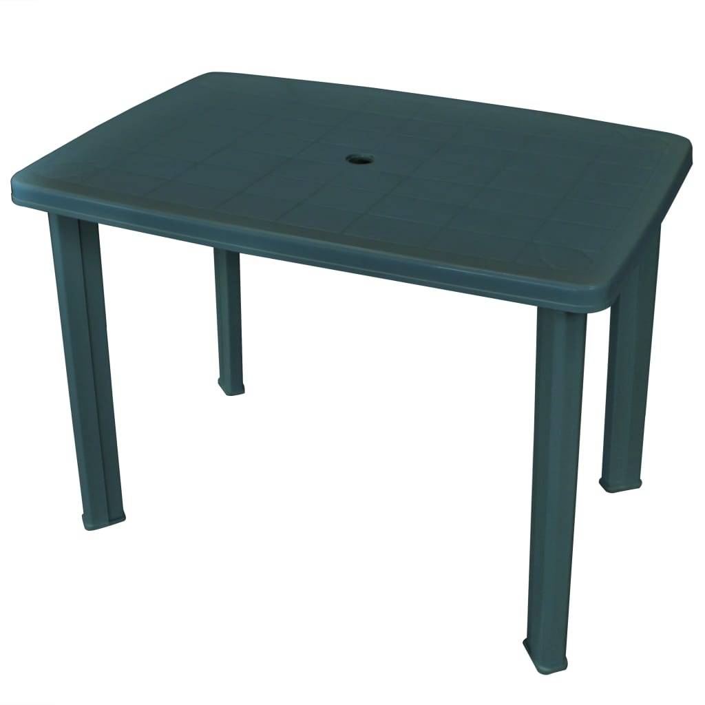 vidaXL Gartentisch Grün 101 x 68 x 72 cm Kunststoff-0