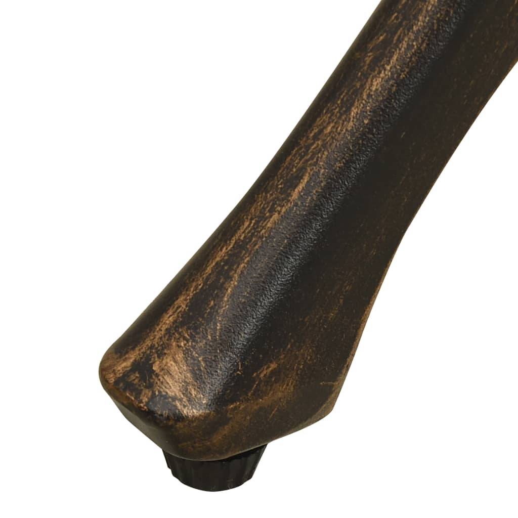 Gartentisch Bronzen 90x90x73 cm Aluminiumguss-4