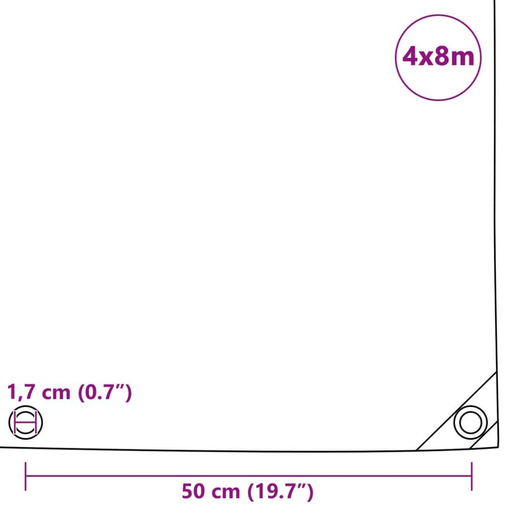 Abdeckplane 650 g/m² 4x8 m Grün-3