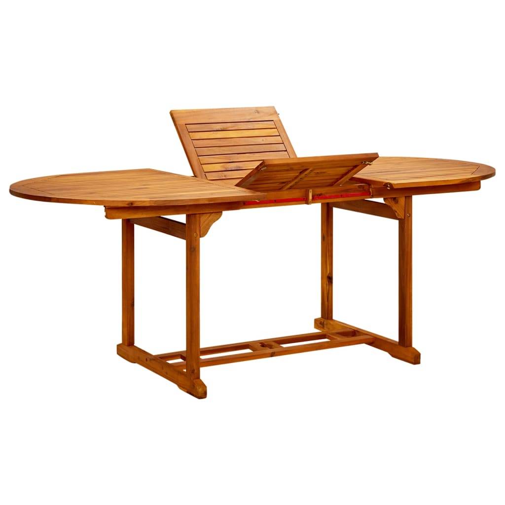 vidaXL Gartentisch (150-200)x100x75 cm Massivholz Akazie-0