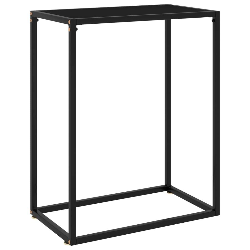 vidaXL Konsolentisch Schwarz 60x35x75 cm Hartglas-0