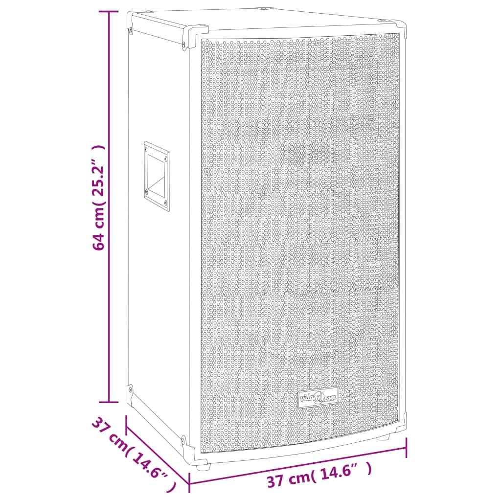 Professioneller HiFi-/Bühnen-Lautsprecher Passiv 1000 W Schwarz-3