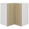 vidaXL Eckhängeschrank Lyon Sonoma-Eiche 57x57x60 cm Holzwerkstoff