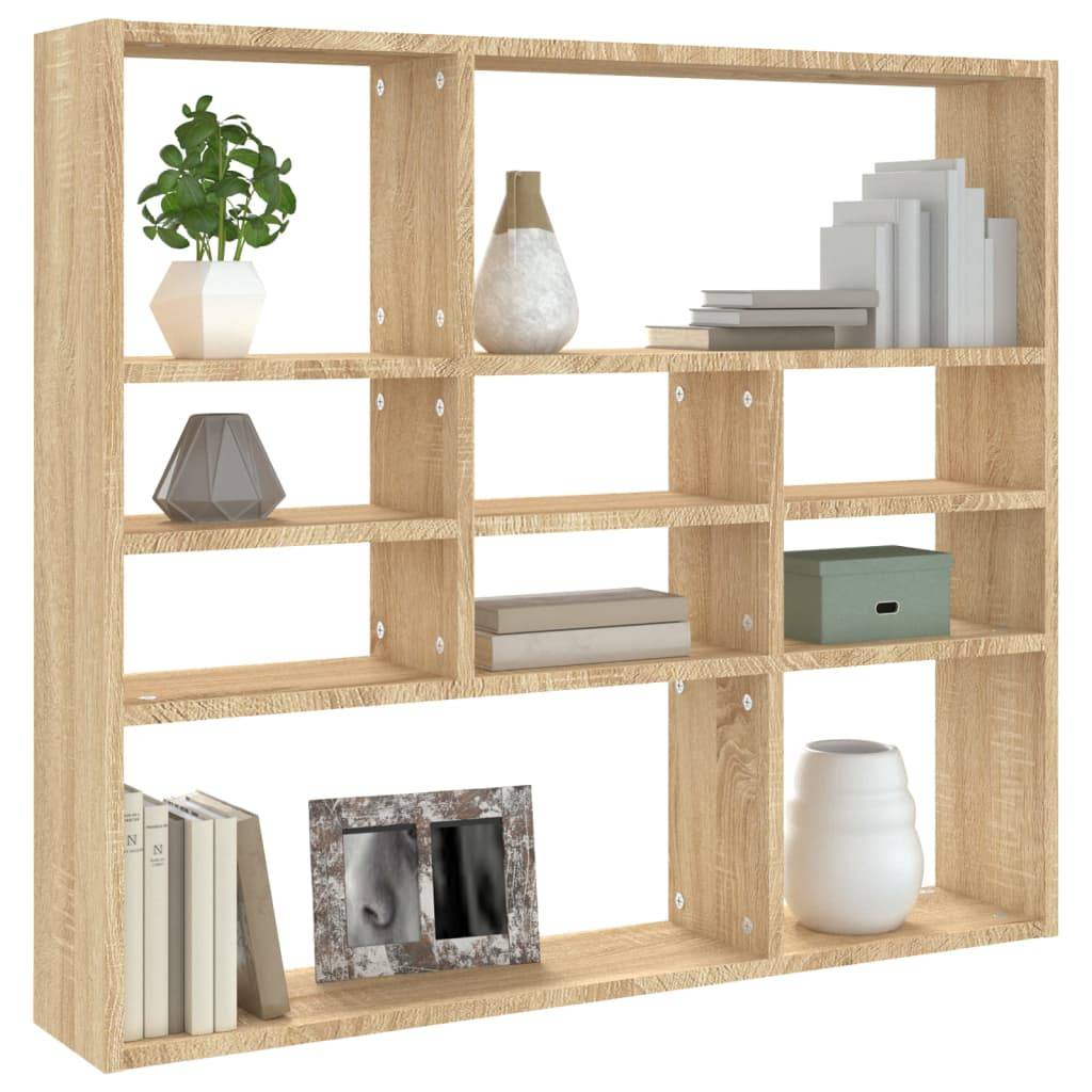 Wandregal Sonoma-Eiche 90 x 16 x 78 cm Spanplatte-3