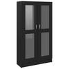 Vitrinenschrank Schwarz 82,5x30,5x150 cm Spanplatte