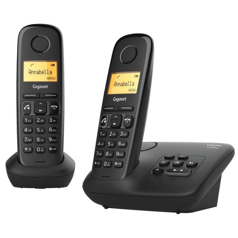 Gigaset A270A, Analoges/DECT-Telefon, Kabelloses Mobilteil, Freisprecheinrichtung, 80 Eintragungen, Anrufer-Identifika-0
