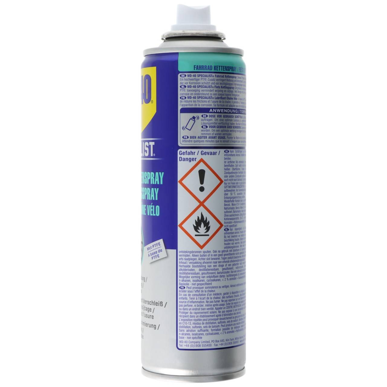 WD-40 Fahrrad Kettenspray, verhindert Rost und Verschleiß, langanhaltende Schmierung, Allwetter, 250ml-3