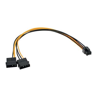 InLine® Stromadapter int., 2x4pol zu 6pol für PCIe (PCI-Express) Grafikkarten-0