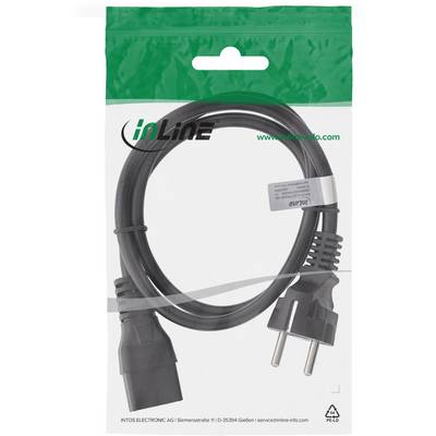 InLine® Netzkabel 16A, Schutzkontakt gerade/Kaltgerätestecker IEC320/C19, 5m-0